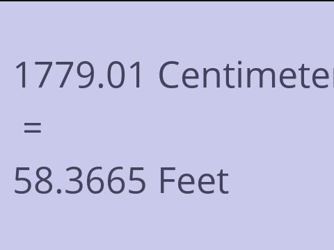 1779.01 CM TO FEET