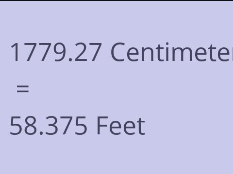 1779.27 CM TO FEET