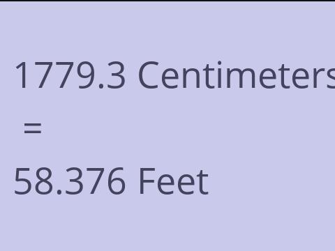 1779.3 CM TO FEET