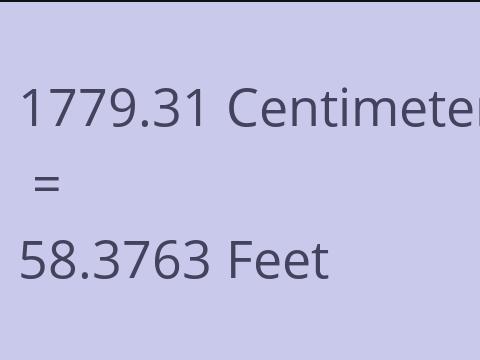 1779.31 CM TO FEET