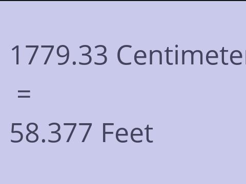 1779.33 CM TO FEET