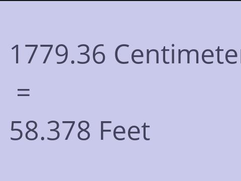 1779.36 CM TO FEET