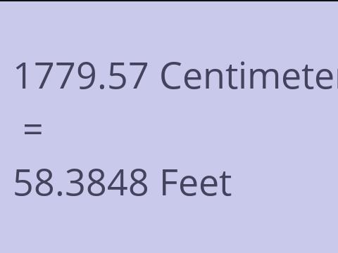 1779.57 CM TO FEET