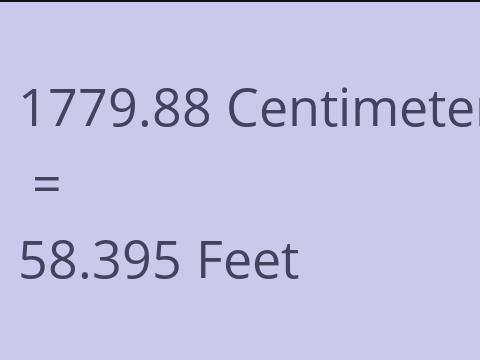 1779.88 CM TO FEET