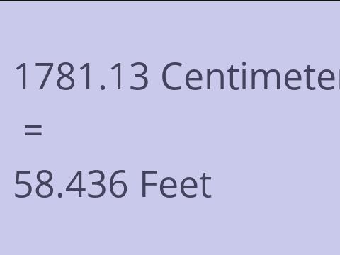 1781.13 CM TO FEET