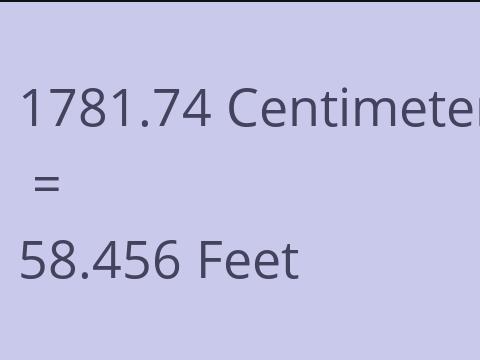 1781.74 CM TO FEET