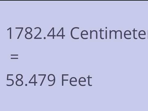 1782.44 CM TO FEET