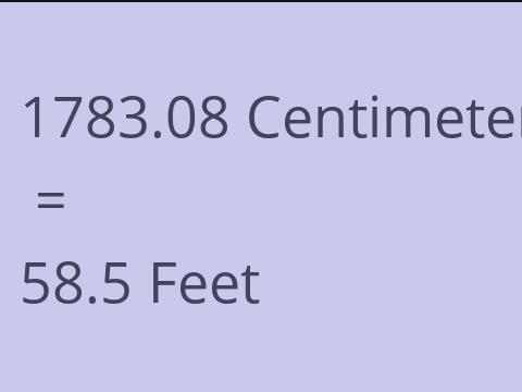 1783.08 CM TO FEET