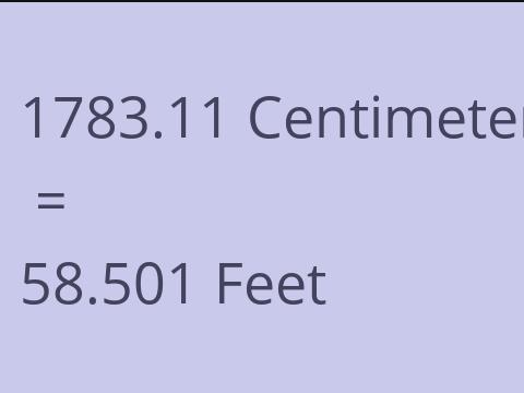 1783.11 CM TO FEET