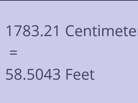 1783.21 CM TO FEET