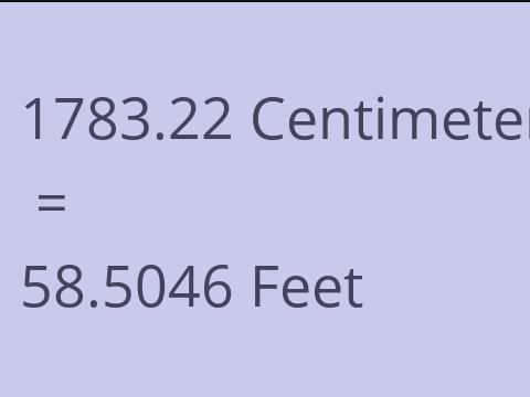 1783.22 CM TO FEET