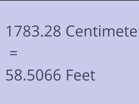 1783.28 CM TO FEET