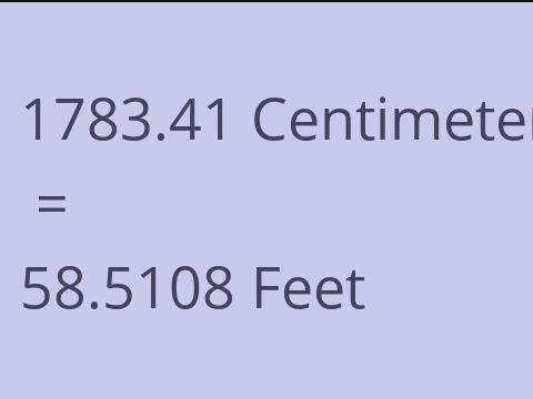 1783.41 CM TO FEET