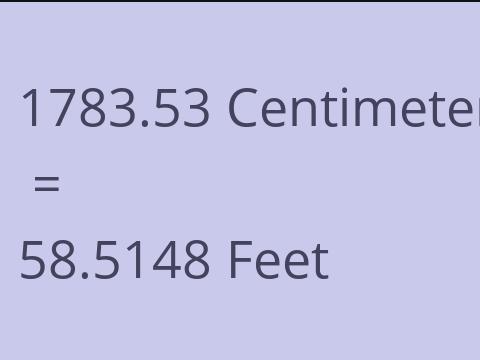 1783.53 CM TO FEET