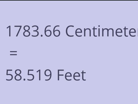 1783.66 CM TO FEET