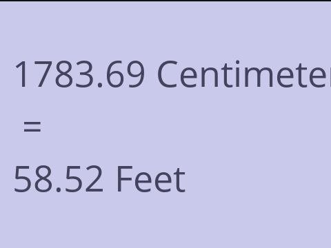 1783.69 CM TO FEET