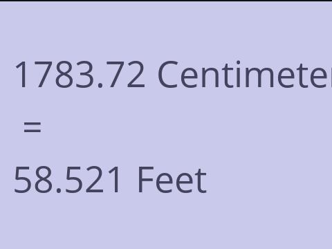 1783.72 CM TO FEET