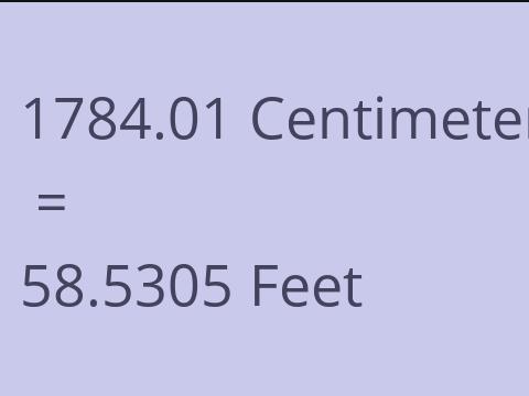 1784.01 CM TO FEET