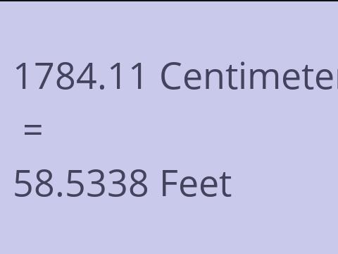 1784.11 CM TO FEET