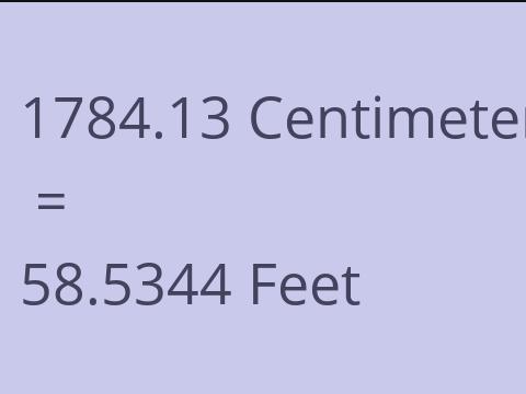 1784.13 CM TO FEET