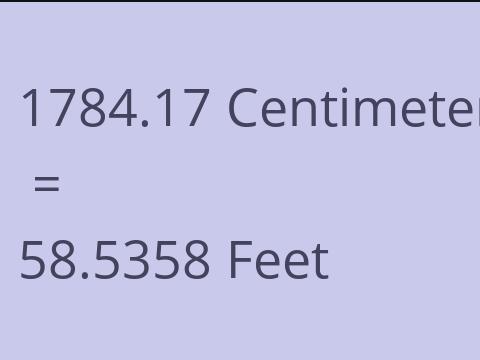 1784.17 CM TO FEET