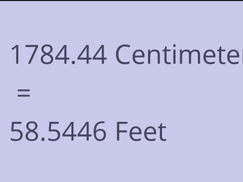 1784.44 CM TO FEET