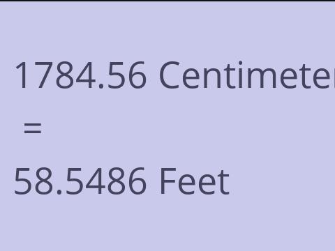 1784.56 CM TO FEET