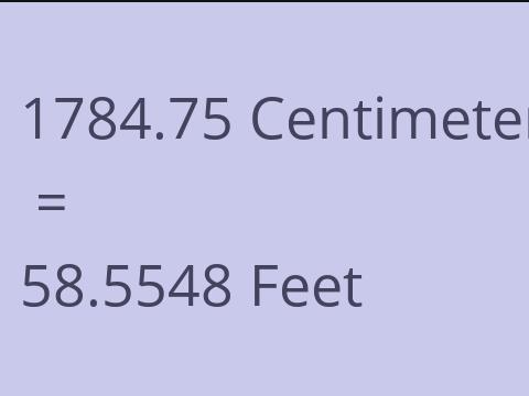 1784.75 CM TO FEET