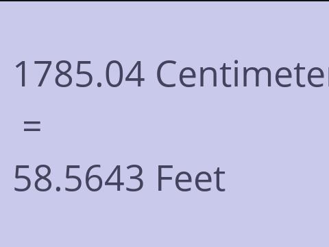 1785.04 CM TO FEET