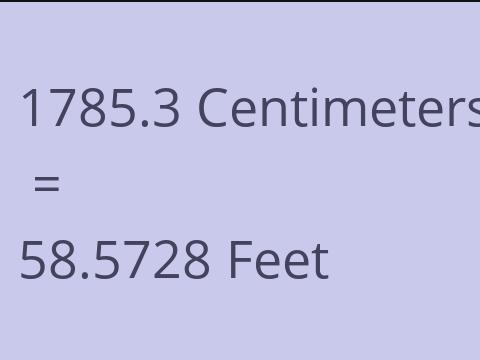 1785.3 CM TO FEET