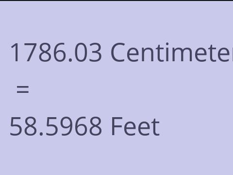 1786.03 CM TO FEET