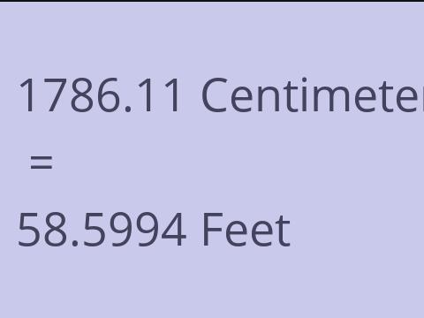 1786.11 CM TO FEET