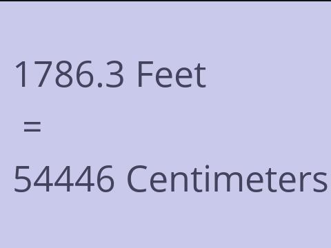 1786.3 FEET TO CM