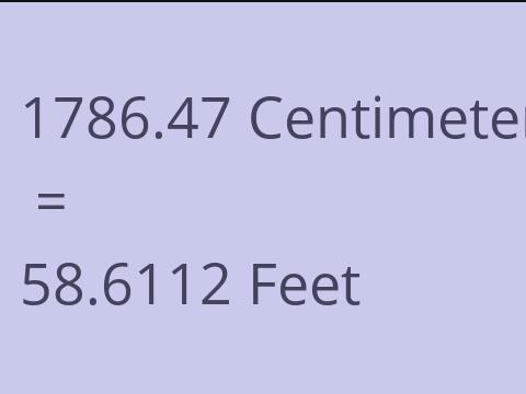 1786.47 CM TO FEET