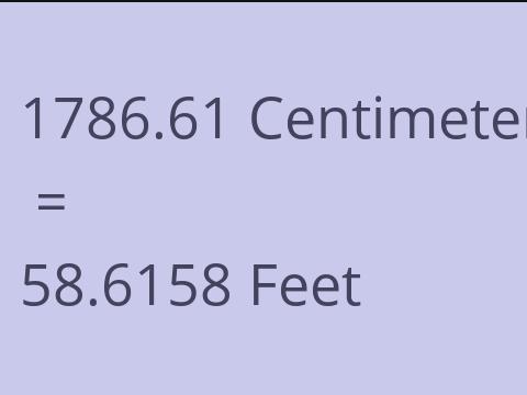 1786.61 CM TO FEET