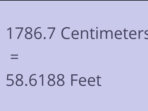 1786.7 CM TO FEET