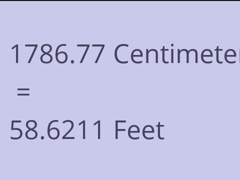 1786.77 CM TO FEET