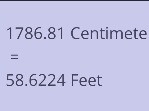 1786.81 CM TO FEET