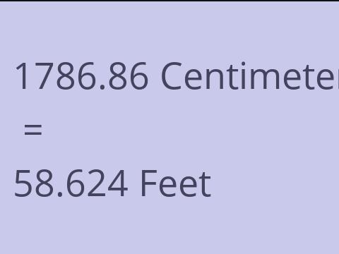 1786.86 CM TO FEET