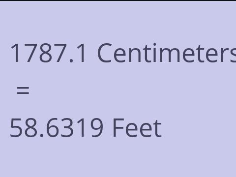 1787.1 CM TO FEET