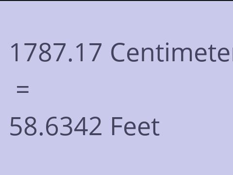 1787.17 CM TO FEET