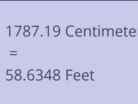 1787.19 CM TO FEET