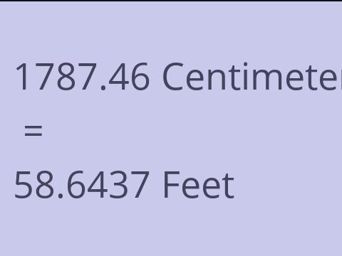 1787.46 CM TO FEET