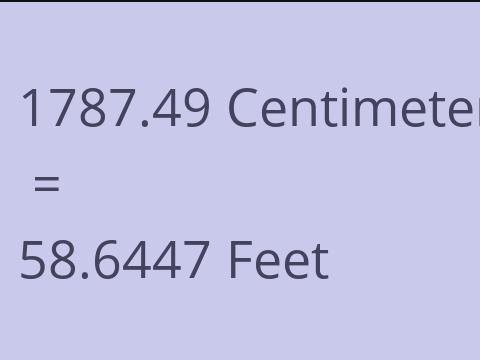 1787.49 CM TO FEET