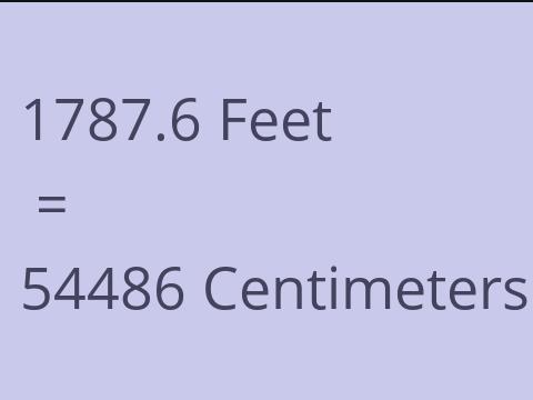 1787.6 FEET TO CM