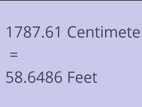 1787.61 CM TO FEET