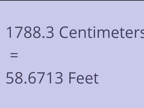 1788.3 CM TO FEET