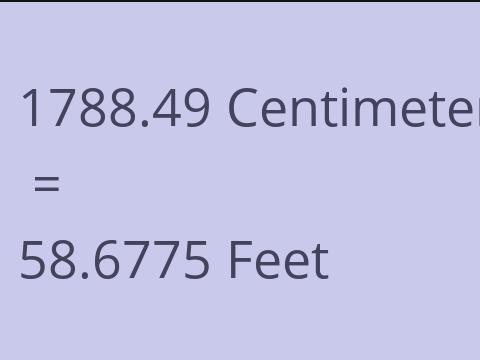 1788.49 CM TO FEET