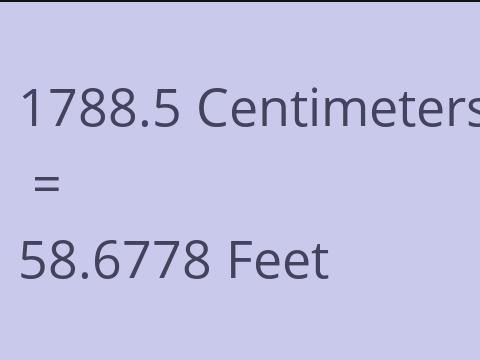 1788.5 CM TO FEET