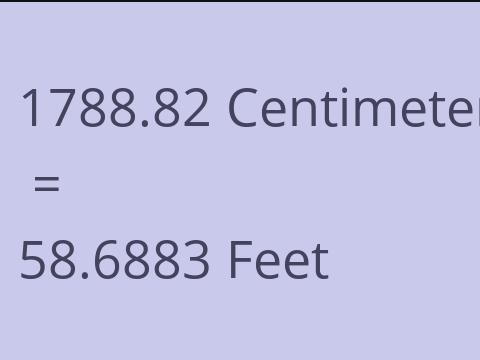 1788.82 CM TO FEET